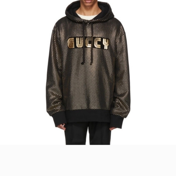 Gucci Sega Collaboration Guccy Gold Star Metalic Hoodie Unisex - Picture 3 of 16